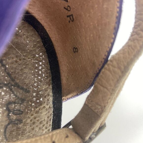 Free People Women's Colorblock Open-Toe Suede Strappy Platform Heels Size 8 - Picture 4 of 7